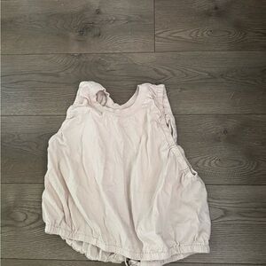 Pilcro Anthropologie Sleeveless Blouse Open Back Tan Tank Top Size XL Boho